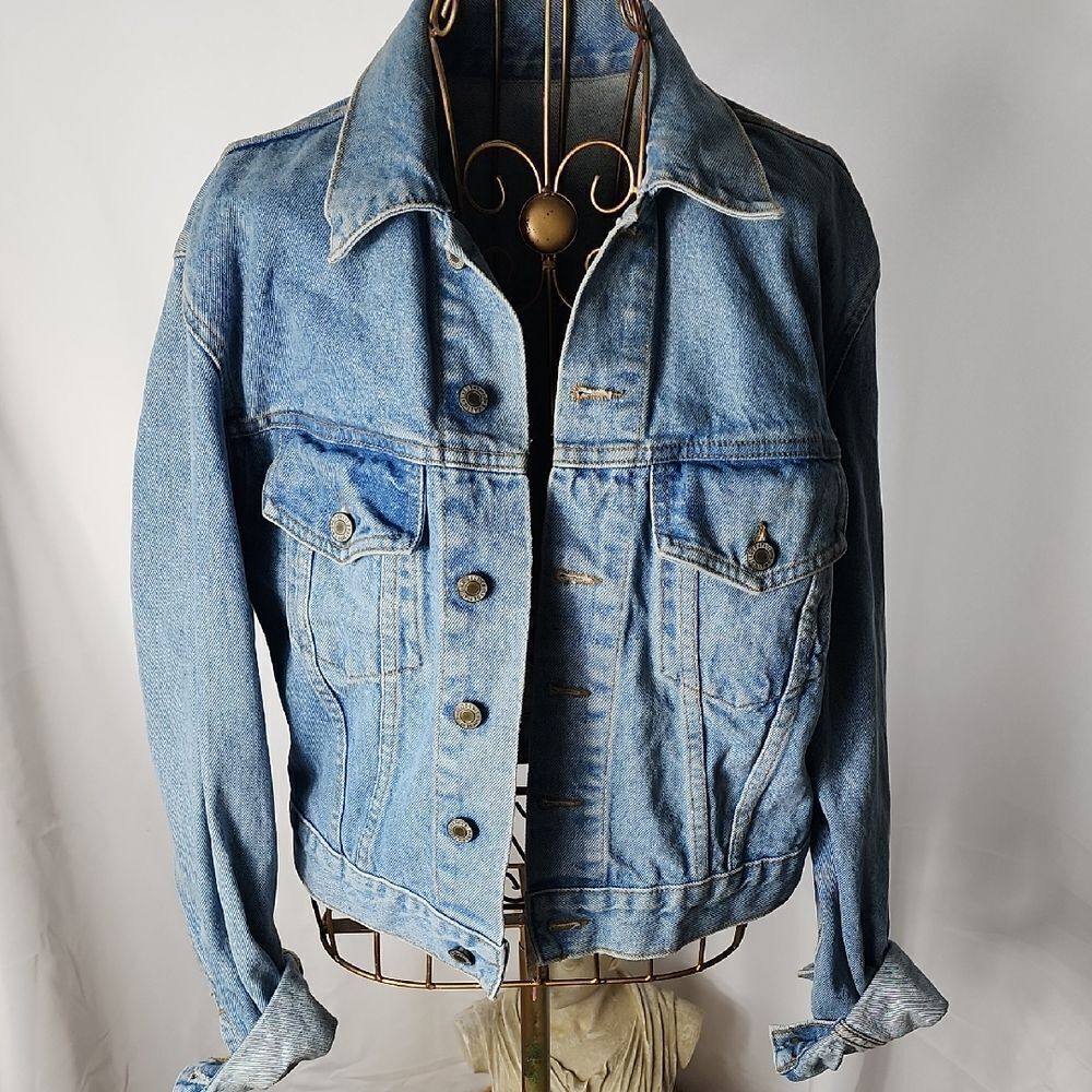 Vintage John Galt Cropped Blue Denim Jacket
